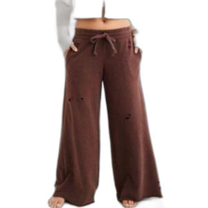 Aerie Wide Leg Jogger Distressed